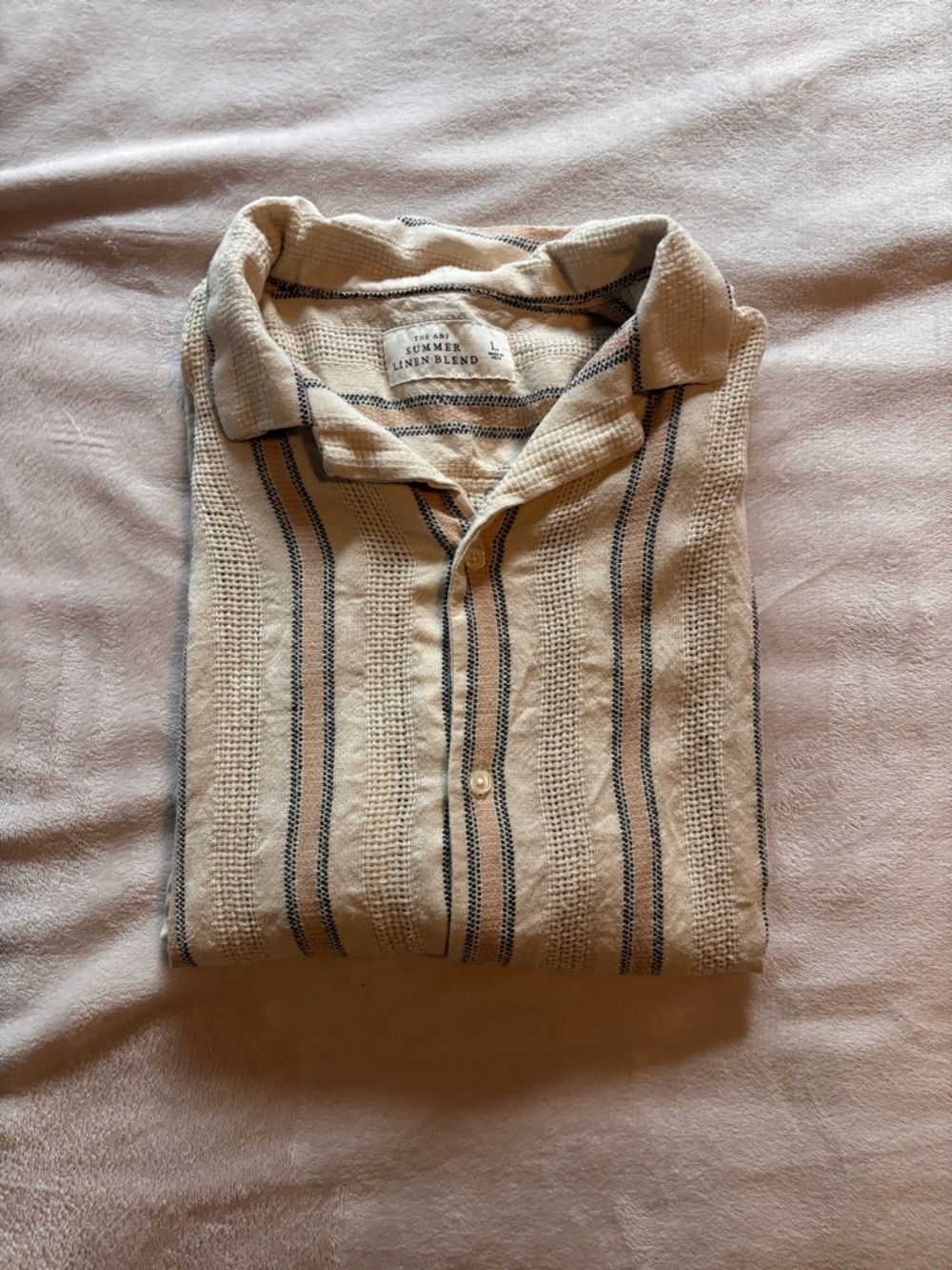 A&F Summer Linen Blend Short Sleeve Shirt